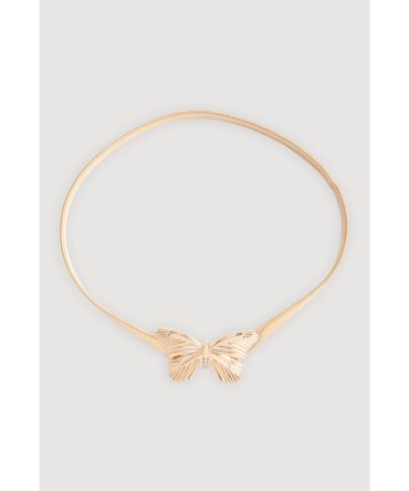 Metallic Butterfly Stretch Waist Belt