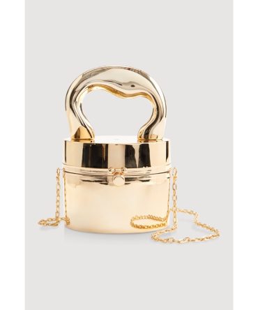 Metallic Cylinder Convertible Crossbody Bag