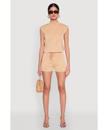 Plisse High Waisted Shorts