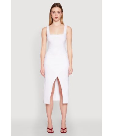 Slit Front Midi Tank Dress