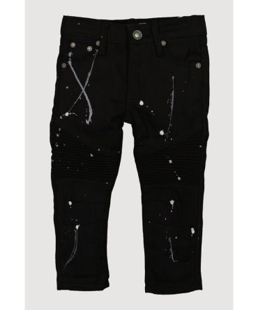 Toddler Boys Paint Splatter Moto Jeans