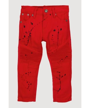 Toddler Boys Paint Splatter Moto Skinny Jeans