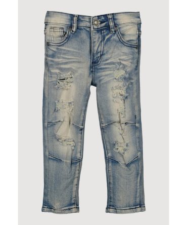 Toddler Boys Whiskered Distressed Moto Jeans