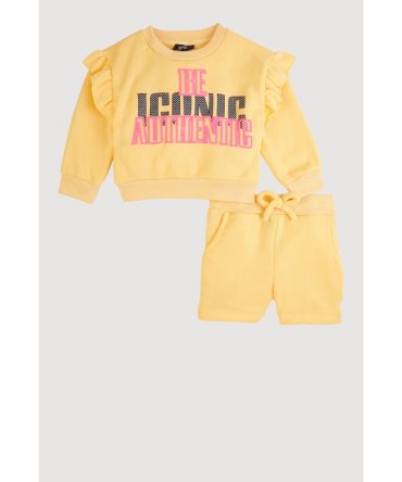 Toddler Girls Be Authentic Sweatshirt and Sweatshorts