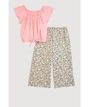 Toddler Girls Smocked Peplum Top and Cargo Joggers
