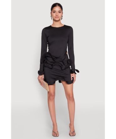 Wave Structured Trim Skort