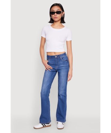 WAX Whiskered Boot Cut Jeans