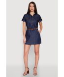 Chic Gauze Knit Ruched Shift Dress