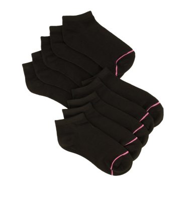 Girls 10 Pack Assorted Basic Ankle Socks
