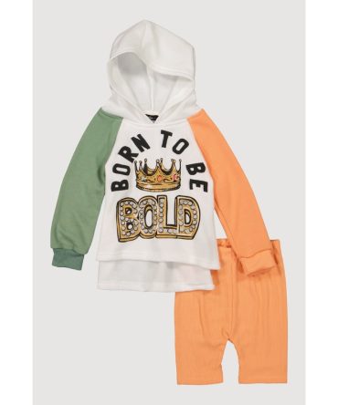 Toddler Girls Born To Be Bold Graphic Sweatshirt and Shorts