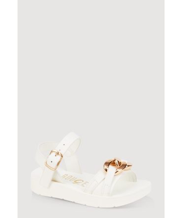 Toddler Girls Chain Detail Ankle Strap Sandals