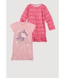 Toddler Girls Unicorn Magic Nightgown 2 Pack