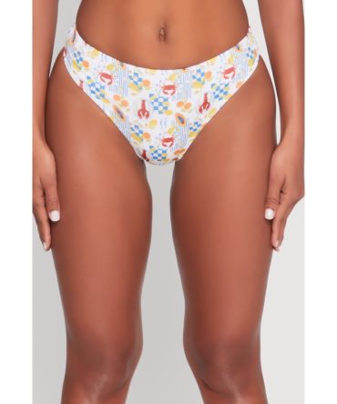 Tropical Printed Pattern Bikini Bottom