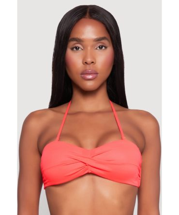 Twist Front Bandeau Bikini Top