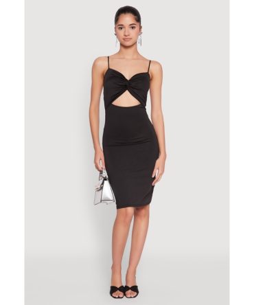Twist Front Cut Out Dress