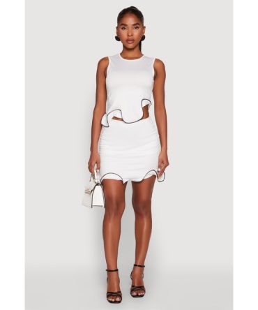 Wave Structured Mini Skort