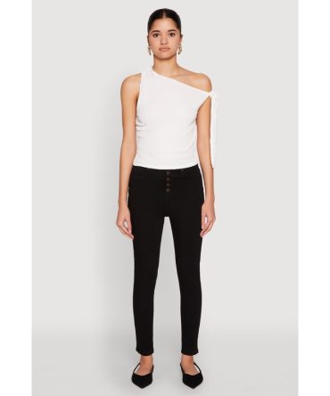 WAX Button Fly Skinny Jeans