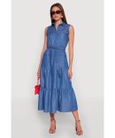 Airy Tropical Floral Empire Waist Dress