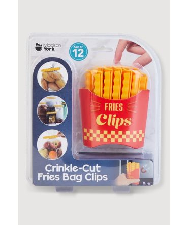 Crinkle Cut Fries Bag Clips Set of 12
