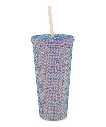 Iridescent Rhinestone 22oz Tumbler