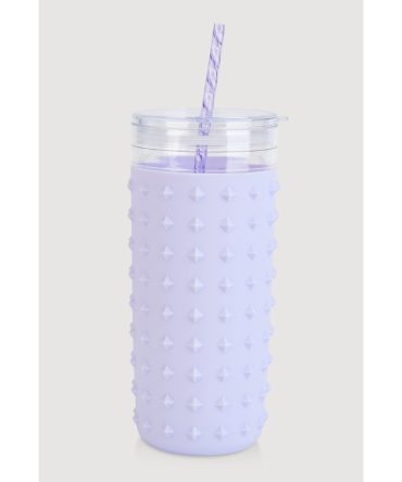 Silicone Spike Tumbler with Straw