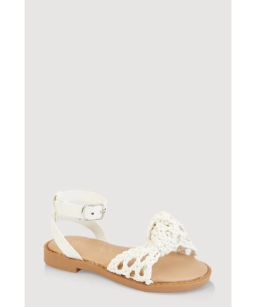 Toddler Girls Braided Knot Band Ankle Strap Sandals