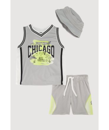 Baby Boys 12-24M Everything LA Graphic Jersey and Shorts with Hat