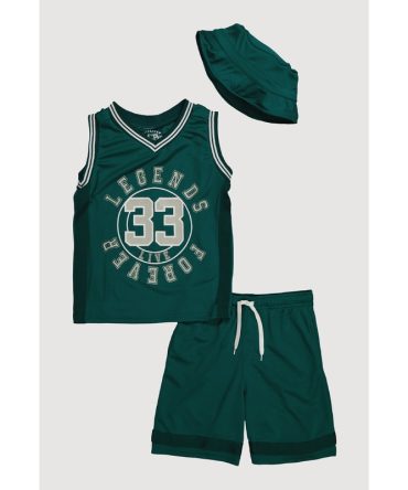 Boys Legends Live Forever Jersey and Shorts with Hat