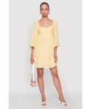 Chic Gauze Knit Ruched Shift Dress