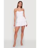 Chic Gauze Knit Ruched Shift Dress