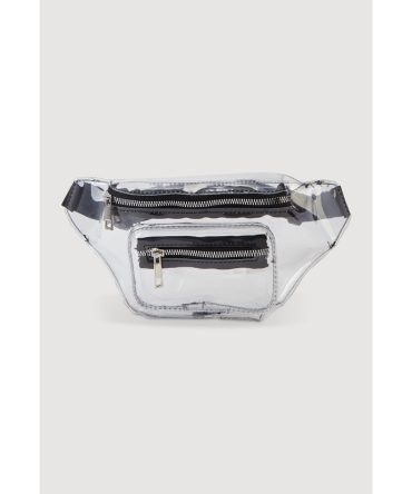 Double Zip Clear Fanny Pack