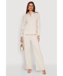 High Waisted Contrast Trim Pants