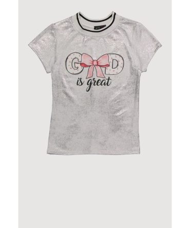 Girls God Is Great Graphic Tee