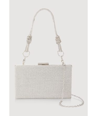 Rhinestone Studded Convertible Strap Crossbody Clutch