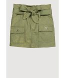 Toddler Girls Puff Sleeve Cargo Jumpsuit