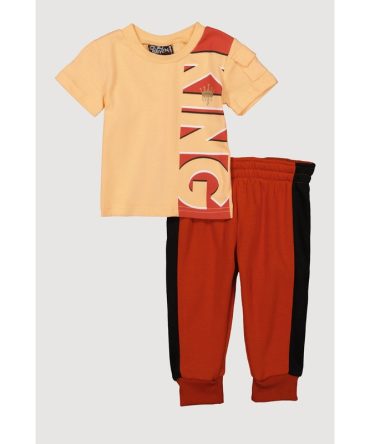 Baby Boys 0-9M King Graphic Tee and Joggers