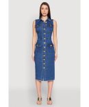 Daisy Pleated Contrast Trim Sweater Dress