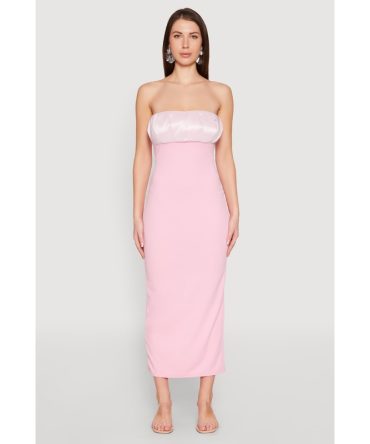 Empire Waist Slit Back Maxi Dress