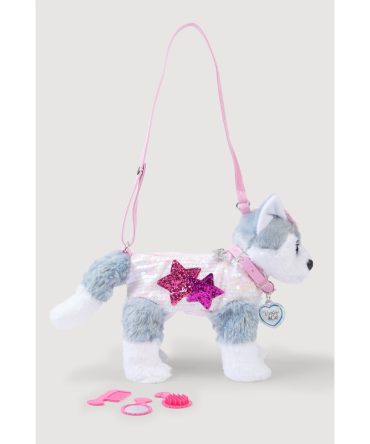 Girls Sequin Star Puppy Purse