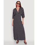 Poplin Button Front Flutter Sleeve Dress