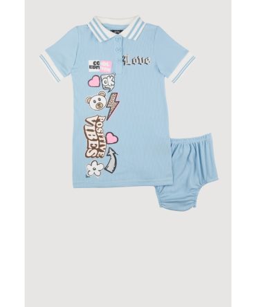 Baby Girls 12-24M Love Graphic Print Polo Dress