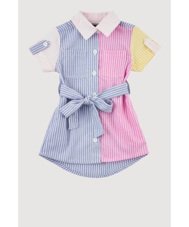 Baby Girls 12-24M Striped Color Block Shirt Dress