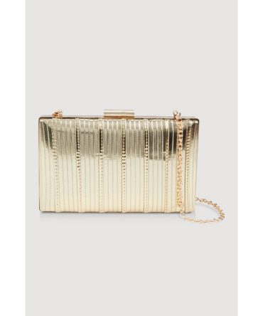 Metallic Shadow Stripe Clutch