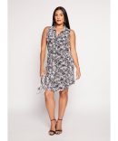 Haute Monde Floral V-Neck Side Slit Dress