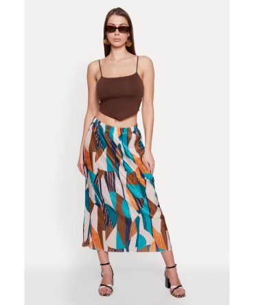 Plisse Patterned Skirt