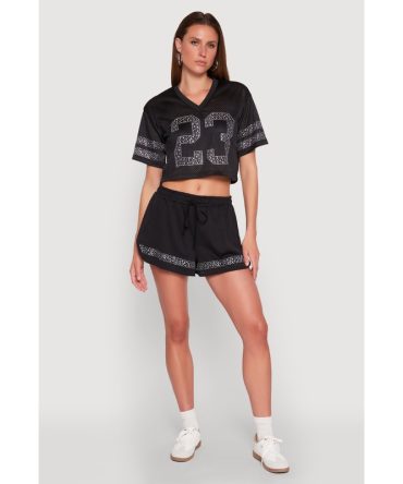 Rhinestone Stripe Shorts