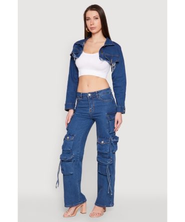 VIP Tassel Cargo Pocket Jeans