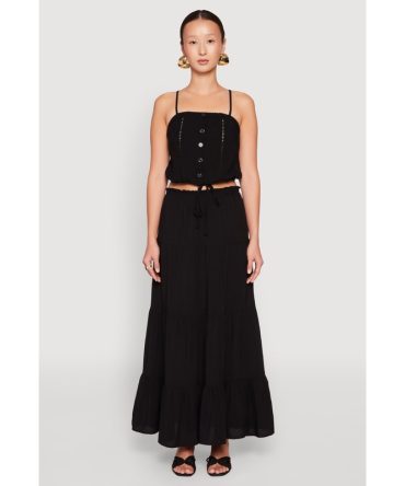 Almost Famous High Waist Tiered Skirt