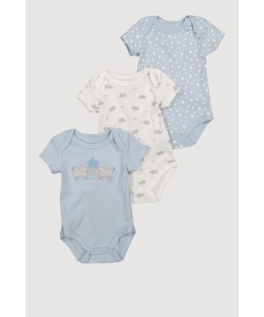 Baby Boys 0-9M Hello Big World Graphic Bodysuits 3 Pack