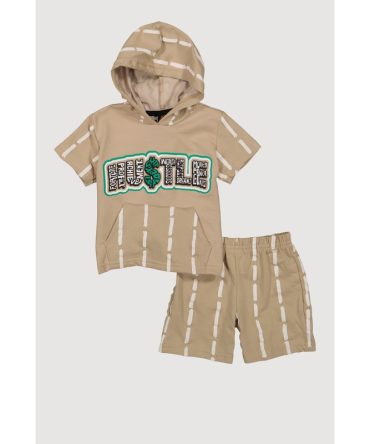 Baby Boys 12-24M Hustle Short Sleeve Hooded Top and Shorts